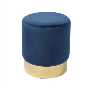Tabouret bas avec base dorée